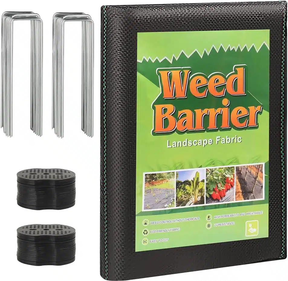BEGONDIS Heavy Duty Weed Control Membrane with Garden Pegs