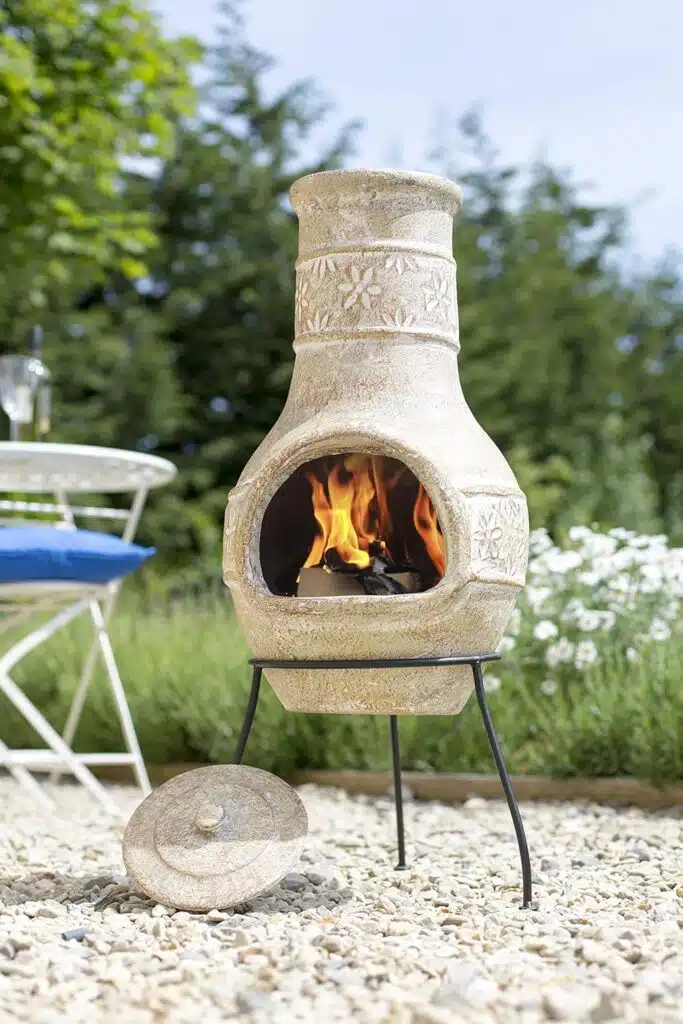 La Hacienda Clay "Star Flower" Chiminea